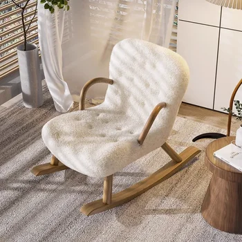 Кресла-качалки в скандинавском стиле для гостиной, удобные для макияжа, одноместные стулья для гостиной, садовая мягкая мебель для салона Meuble