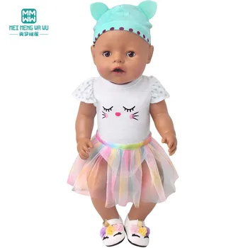 Кукольная одежда 45 см, модное платье для американской куклы, юбка-джемпер, футболка без рукавов, боди, подарки для девочек