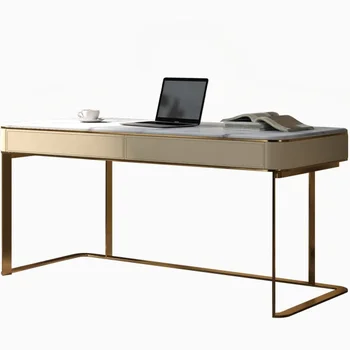 Легкий роскошный кабинет, итальянский изготовленный на заказ мраморный стол, модный простой стол