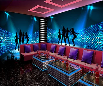 Любой размер на заказ ослепительный танцующий персонаж, фоновые обои KTV, бар, ночной бар, отдельная комната, 3D фото, фотообои