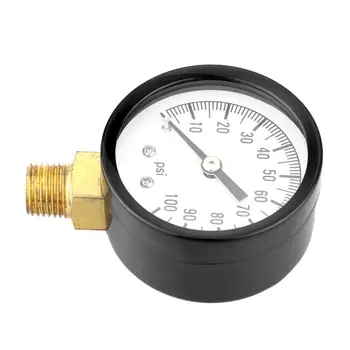 Манометр для измерения давления воды масла в вакууме Сбоку, Манометр с резьбой 1/4 дюйма