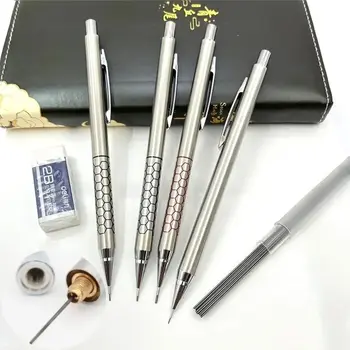 Металлический Механический карандаш для рисования, инструмент для письма, эскиз Комиксов, дизайн, подвижный карандаш 0.3/0.5/0.7/0.9 мм Автоматический карандаш