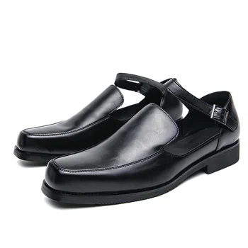 Модные мужские Лоферы с ремешком от Монаха, удобная обувь для вождения, квадратный носок Для мужчин, блестки, вечерние в ночном клубе