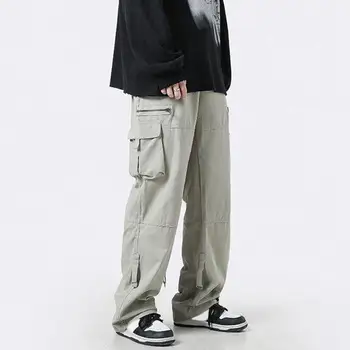 Мужские шорты-карго, шикарные мужские летние брюки в стиле хип-хоп, мужские брюки-карго в японском стиле, мужские летние брюки со средней талией, мужская одежда