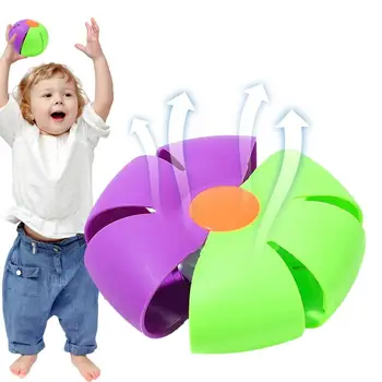 Мяч-Летающая тарелка Эластичный Шаг По Летающему Мячу С Разноцветными Огоньками Эластичный Шаг По Мячу Летающий Мяч Детский Прыгающий