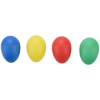 Набор пластиковых шейкеров для яиц 48шт, 4 разных цвета, ударные музыкальные яичные Маракасы Для детей, детские игрушки