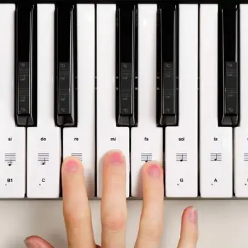 Наклейки для клавишных Пианино Прозрачная Клавиатура из ПВХ, Клавиша для фортепиано, Электронная клавиатура, Наклейка для именных заметок, Аксессуары