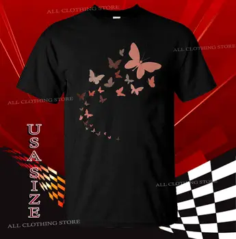 Новая футболка с изображением стаи красивых винтажных бабочек, размер США S-5XL