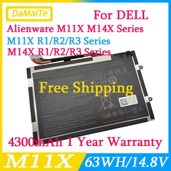 Новый Аккумулятор для ноутбука PT6V8 DELL Alienware M11X R1 R2 R3 M14 R1 R2 R3 X8P6X6 08P6X6 T7YJR P06T P18G 8P6X6 P18G001 P06T002