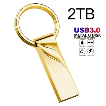 Новый Металлический USB-флэш-диск объемом 2 ТБ USB3.0, Накопитель Большой емкости Для Высокоскоростной передачи Данных, Водонепроницаемый USB-Накопитель MemoriaFlash U Disk