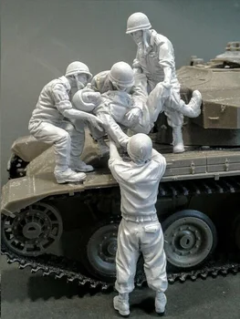 Новый набор моделей в разобранном виде 1/35 Conflicts Tank Casualty (5 фигурок) (БЕЗ бака) Фигурка из смолы, неокрашенная