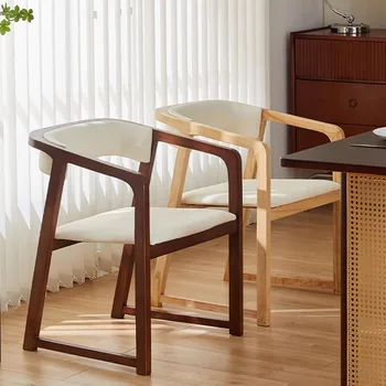 Обеденные стулья из дерева с подлокотниками, современные удобные Эргономичные Уникальные обеденные стулья, Необычные Мягкие шезлонги, офисная мебель для зала