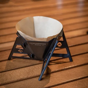 Оборудование для кемпинга на открытом воздухе Портативное хранилище для кофе Складной фильтр для кофе из нержавеющей стали воронка