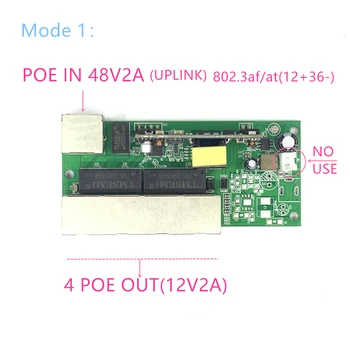Обратный понижающий переключатель POE POE IN/OUT5V/12V/24V 90 Вт/5 = 315 Вт 100 Мбит/с 802.3При 45 + 78- DC5V ~ 35V long distance series Force POE