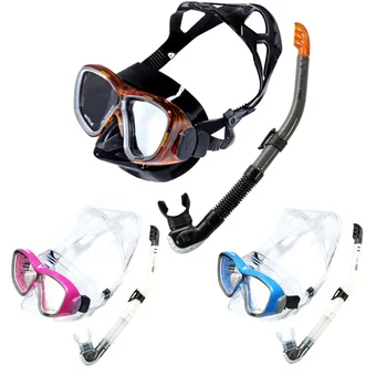 Очки для подводного плавания для близоруких, профессиональные очки для глубокого дайвинга для взрослых, набор дыхательных трубок для подводного плавания