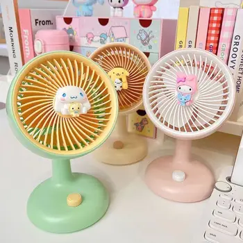 Подлинный Настольный Вентилятор Sanrio Cinnamoroll Cartoon New Home Mute Маленький Офисный Настольный Вентилятор Big Wind Cute Hello Kitty L Летний Подарок