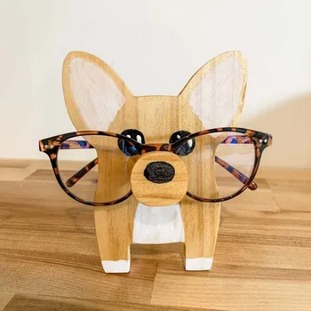 Подставка для очков для собак Corgi, Оправа для очков для щенков, Рождественский Подарок, Милый питомец, Деревянный орнамент, Солнцезащитные очки, Стеллаж для выставки очков
