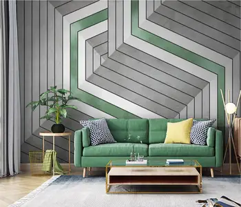 Пользовательские абстрактные геометрические линии Фотообои Фрески обои для гостиной украшения спальни художественное фото 3D Роспись стен