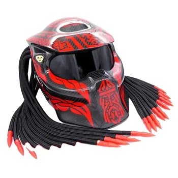 Популярный мотоциклетный шлем Predator, полный комплект шлемов для защиты головы, Индивидуальный тканый шлем