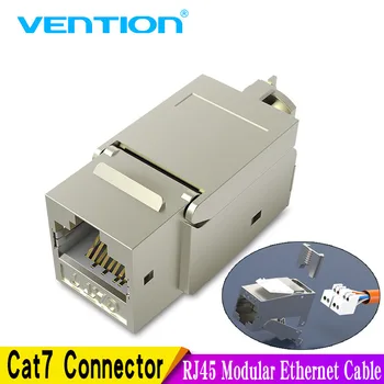 Разъем Vention Cat7 Ethernet, модульный разъем Ethernet RJ45, Позолоченный сетевой разъем Cat 7 6 Shield для кабеля локальной сети