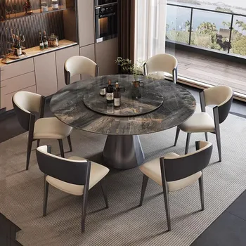 Раскладывающийся прямоугольный обеденный стол на роскошных ножках в скандинавском стиле, Металлический обеденный стол для гостиной, Промышленная мраморная кухонная мебель Mesa De Jantar
