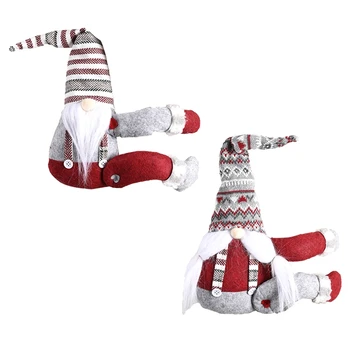 Рождественская елка, гном, рождественское украшение ручной работы, забавное рождественское украшение, также можно использовать в качестве галстука для штор