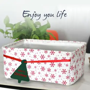 Рождественская корзина для хранения на рабочем столе, удобная в переноске, из ткани Оксфорд, вместительная, храните косметику в порядке, подарочная коробка для хранения Высокого качества