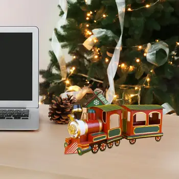 Рождественский поезд, локомотив, орнамент ручной работы для стола, Рождественский стол