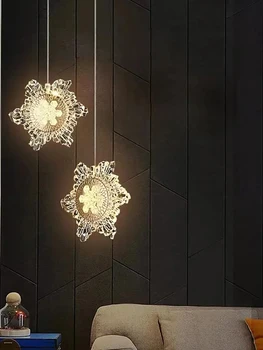 Скандинавская Светодиодная Маленькая Люстра Прикроватный светильник для спальни Современный Ресторан Длинный Рядный Светильник для барной стойки Роскошный Декоративный светильник