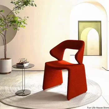 Скандинавский современный Креативный обеденный стул для ресторана особой формы, стул для макияжа, домашний свет, Роскошное кресло для приема гостей, художественное оформление