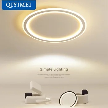 Современная люстра для гостиной, украшение дома для спальни, столовой, кухни, внутреннее освещение, минималистичные ультратонкие лампы, светильник
