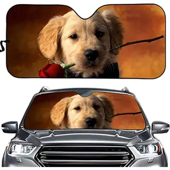 Солнцезащитный козырек на лобовом стекле с принтом собаки, Солнцезащитный козырек для автомобиля, защита от ультрафиолетовых лучей для автомобилей, внедорожников и грузовиков