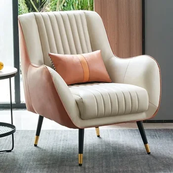 Стул скандинавского дизайна с эластичной роскошной подушкой для рук, Модный эргономичный стул для макияжа для отдыха, Мебель для дома Single Meubles