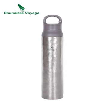 Титановая бутылка для воды Boundless Voyage, герметичная спортивная бутылка, термос с крышкой, кувшин для воды, сохраняет тепло или холод 27 унций