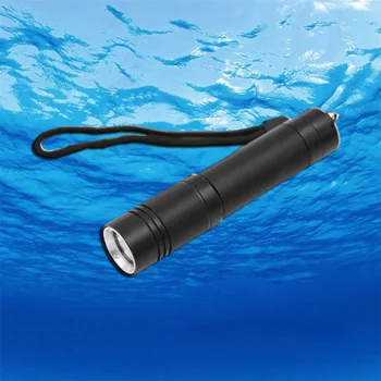 Удобный фонарь для дайвинга с хвостовой веревкой Профессиональная подводная лампа для работы на открытом воздухе Водонепроницаемый перезаряжаемый ультрациклический