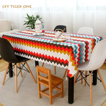 Хлопковое постельное белье американской stripesTablecloth Необрастающие прямоугольная скатерть моющиеся маслостойкий кофе настольный коврик покрытие стола