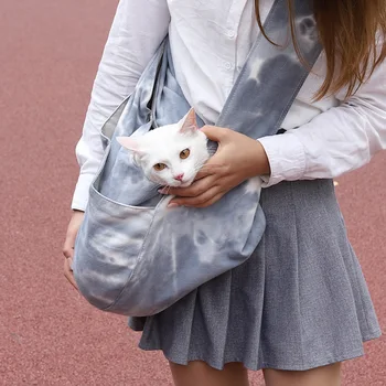 Холщовая сумка для собак Сумка через плечо для домашних животных портативные сумки-переноски для кошек Дорожный рюкзак для домашних животных для кошек Сумка-слинг для щенков