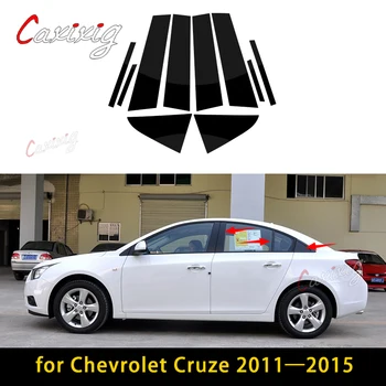 Центральная колонна окна двери автомобиля из углеродного волокна, Стойки B C, Накладка на стойку, зеркало для Chevrolet Cruze 2011 2012 2013 2014 2015