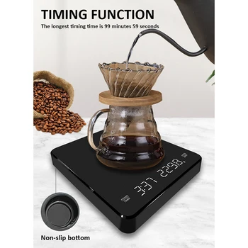Цифровые весы для кофе Перезаряжаемое Измерительное Оборудование Кухонный Гаджет Точный Электронный Измерительный Весомер