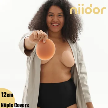 Чехлы для сосков из натурального силикона Niidor, Ультратонкий дышащий невидимый клейкий бюстгальтер для женщин, многоразовая грудь, 6 цветов, чебуреки для груди