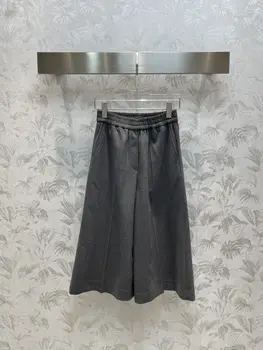 Широкие брюки с эластичным поясом, повседневная мода 2024, осенняя новинка hot1226