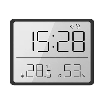 Электронный будильник Автоматические часы и навесные часы Температура Тонкостенный цифровой ЖК дисплей влажность Ультра многофункциональный